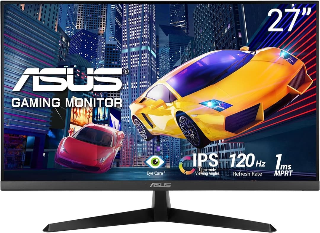 ASUS VY279HGR 27" Full HD IPS 120Hz 1ms MPRT Eye Care Gaming Monitor, Black - Image 1