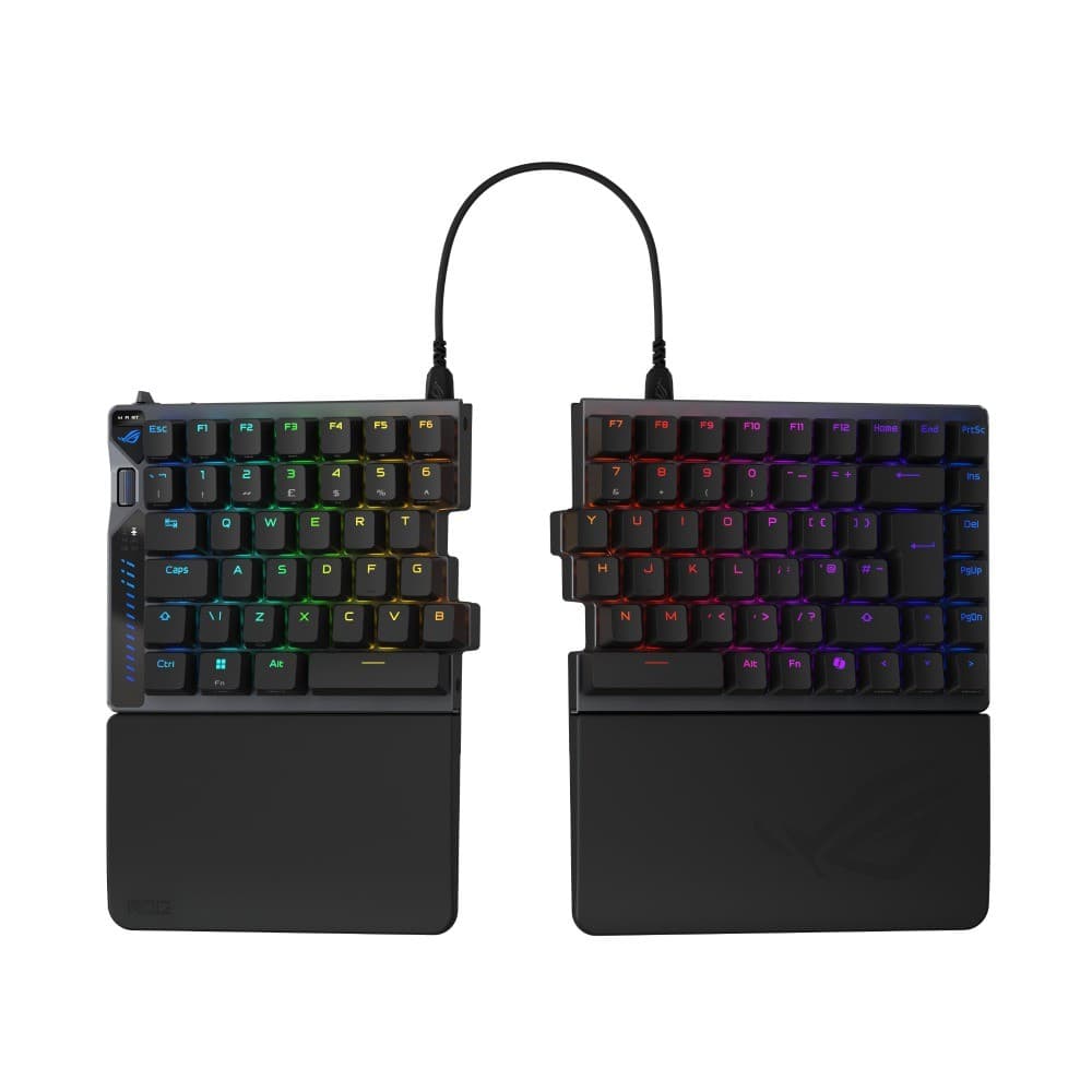 ASUS ROG Falcata 75% Split Wireless Gaming Keyboard with ROG HFX V2 Magnetic Switches - Black