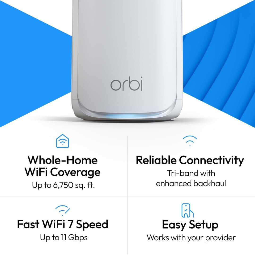 NETGEAR Orbi 770 Series WiFi 7 Mesh System - White - Image 2