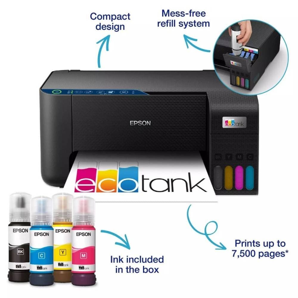 Epson EcoTank ET-2861 A4 Wireless 3-in-1 Multifunction Colour Inkjet Printer - Image 9