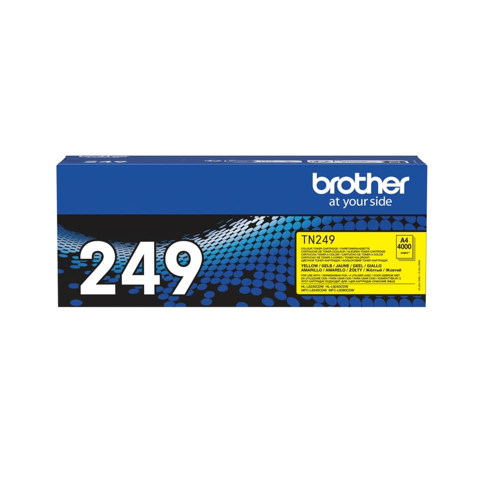 Brother TN-249Y Original Super High Yield Toner Cartridge 4,000 Pages - Yellow
