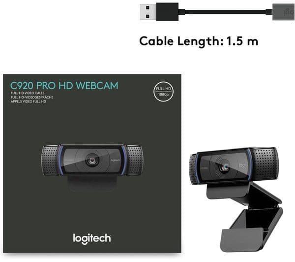 Logitech C920 HD Pro Full HD 1080p Webcam Black - Image 9