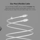 Belkin BoostCharge Flex USB-C to Lightning Cable 2M Fast Charging Cable for iPhone & iPad – White thumbnail 2