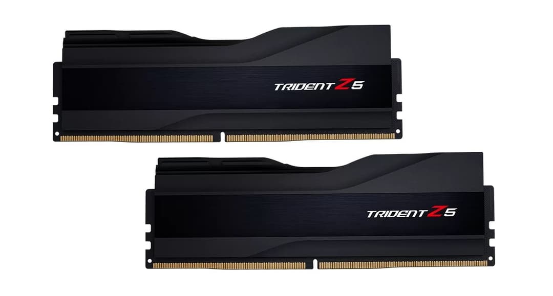 G.Skill Trident Z5 F5-6000J3238G32GX2-TZ5K Memory Kit 64 GB (2 x 32 GB) DDR5 6000 MHz CL32 - Black - Image 1