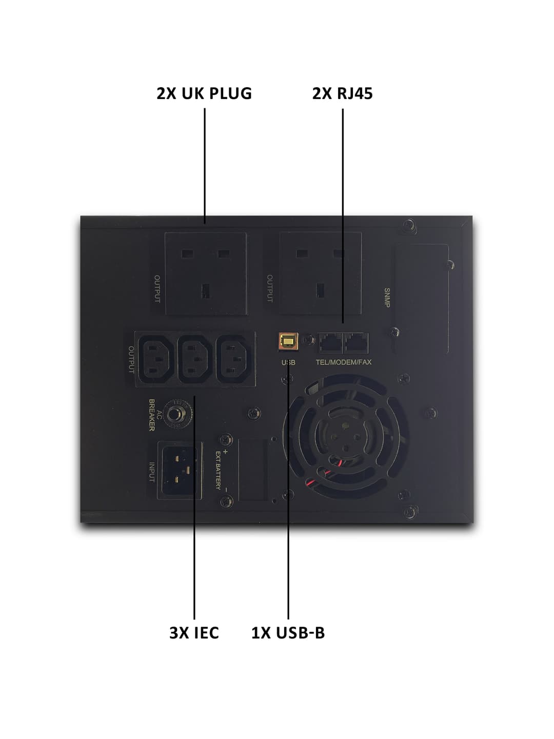 VIDA Armour 3000VA uninterruptible power supply (UPS) Line-Interactive 3 kVA 2400 W 5 AC outlet(s) - Image 3