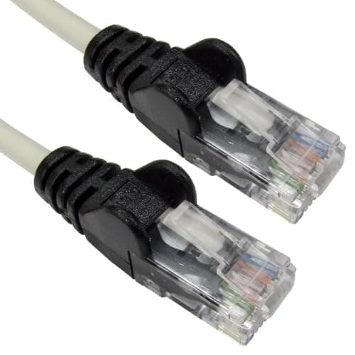 10M X/O NETW5E UTP SNAGLESS GREY+BLK - Image 2