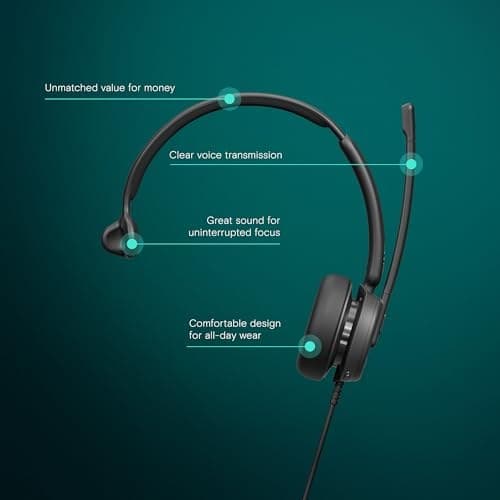 EPOS IMPACT 430T Mono USB C and USB A On-Ear Headset with Dual Noise-Canceling Mics, Microsoft Teams Certified, Plug-and-Play, Zoom Compatible, Ideal for Home Office & Business Calls - Image 5