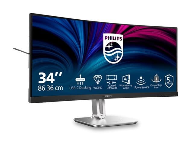 Philips 34B2U5600C 34" WQHD 3440x1440 120Hz Curved USB-C Monitor Charcoal - Image 6
