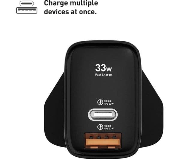 SilverLabel 29071SL10 33W Dual USB Charger Black - Image 5