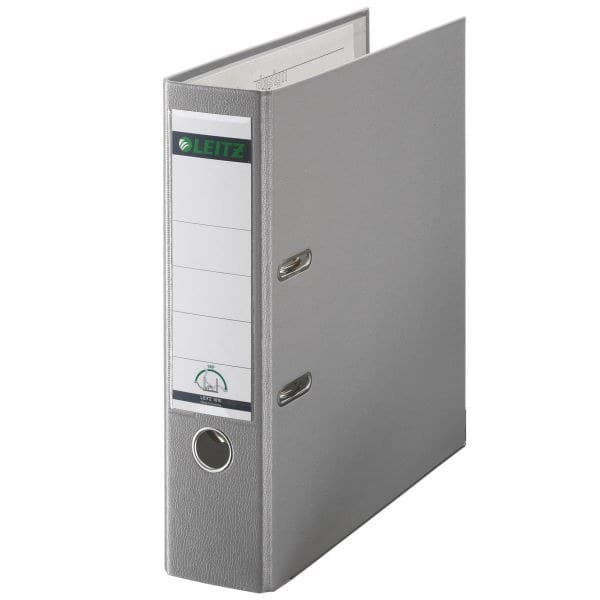 Leitz 180° Plastic Lever Arch File ring binder A4 Grey - Image 1