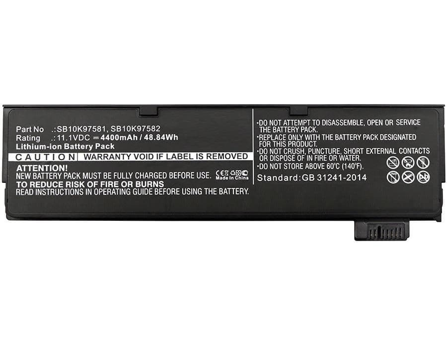 CoreParts MBXLE-BA0144 Replacement Laptop Battery for Lenovo ThinkPad P51s / T570 (61+) - Li-ion 11.1V 4400mAh 48.84Wh, Black - Image 1
