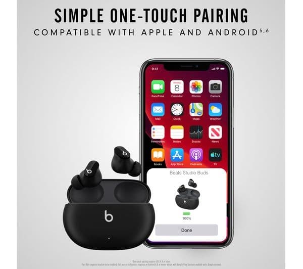 BEATS Studio Buds Wireless Bluetooth Noise-Cancelling Earbuds - Black - Image 2