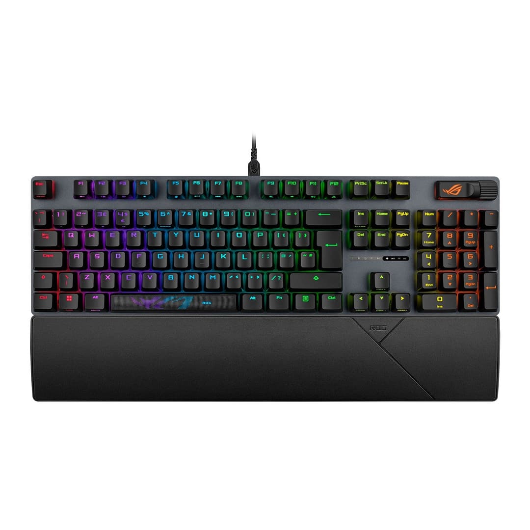 ASUS ROG Strix Scope II X Full-Size Mechanical RGB Wired Gaming Keyboard - ROG NX Snow V2 Switches, Black - Image 1