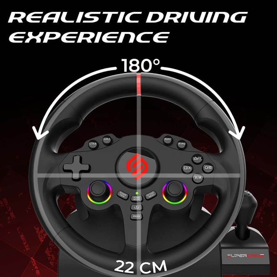 Subsonic Superdrive 220 RS-X Steering Wheel for PS4, Xbox, Switch 2 & Switch - Image 5