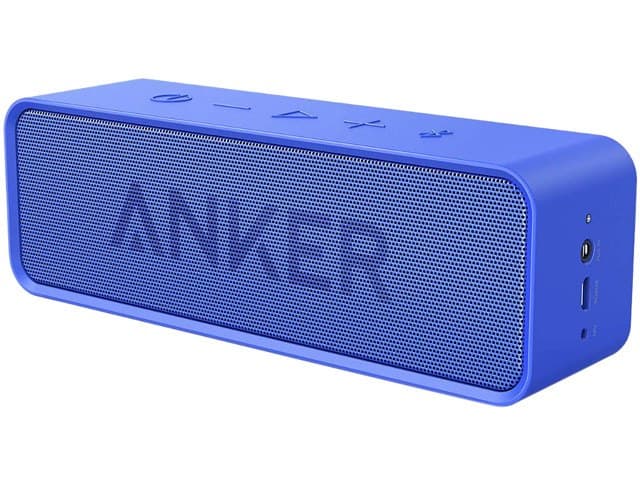 Anker Soundcore Bluetooth Speaker with 24-Hour Playtime, 66-Feet Bluetooth Range & Built-in Mic, Dual-Driver Portable Wireless Speaker with Low.
