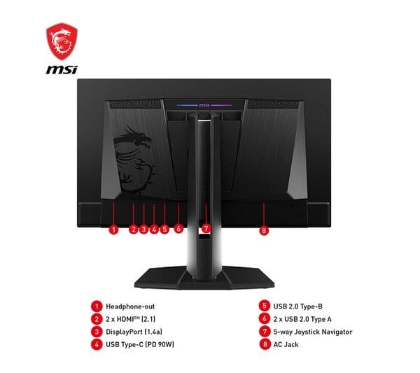 MSI MPG 271QRX QD-OLED Quad HD 26.5" OLED Gaming Monitor - Black - Image 6