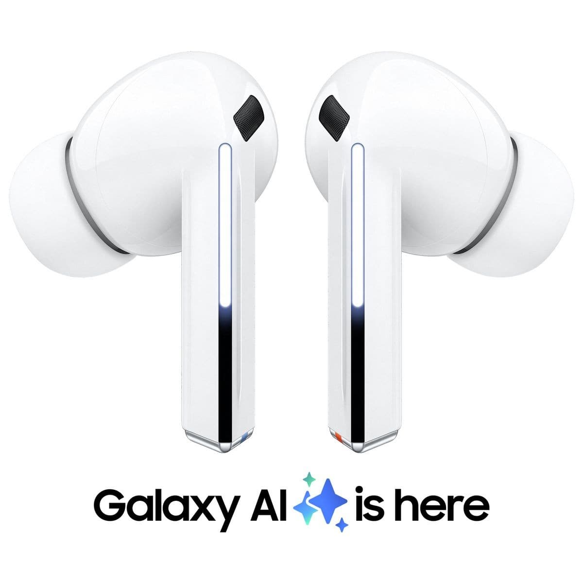 Samsung Galaxy Buds3 Pro Wireless Earbuds White (SM-R630NZWAEUA) with Adaptive Noise Control & Galaxy AI