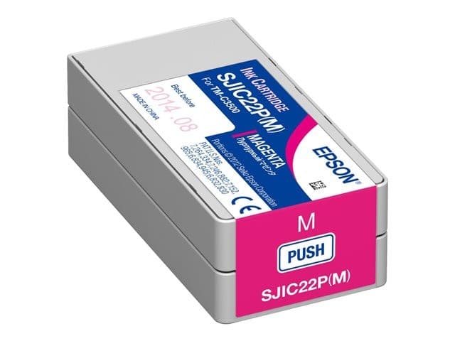Epson SJIC22P(M) - magenta - original - ink cartridge - 32.5 ml - for ColorWorks TM-C3500