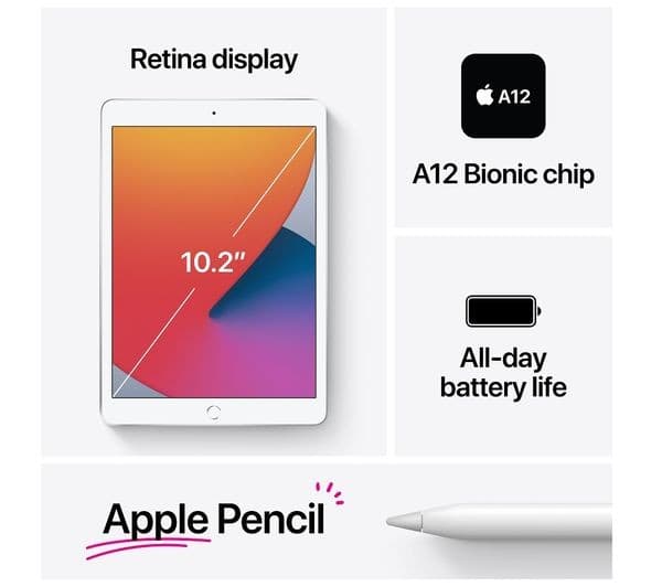 APPLE 10.2" iPad (2020) - 32 GB, Silver - Image 10