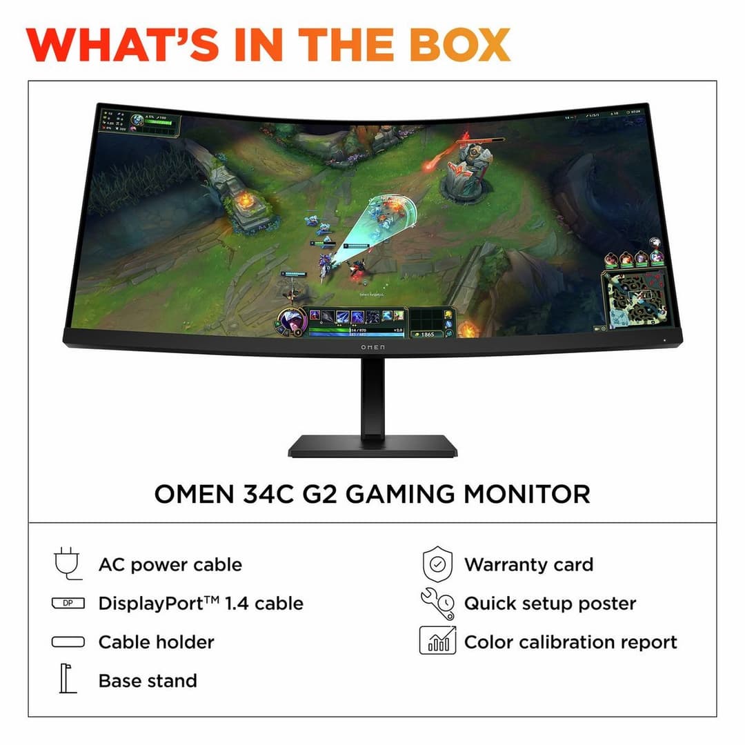 HP Omen 34 G2 180Hz QUD Gaming Monitor - Image 9