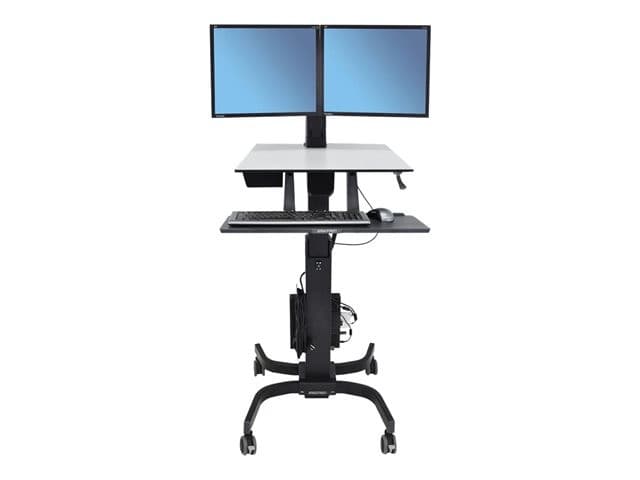 Ergotron WorkFit-C Dual - sit/standing workstation - rectangular - grey - Image 2