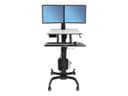 Ergotron WorkFit-C Dual - sit/standing workstation - rectangular - grey thumbnail 2