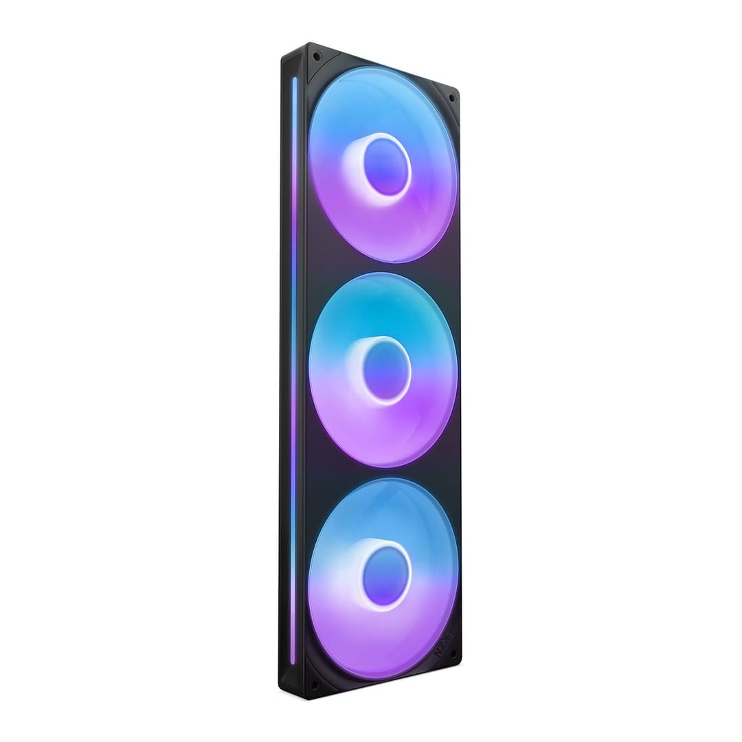 NZXT F360 RGB Core 120mm Pc Case Fans Black Triple Pack - Image 1