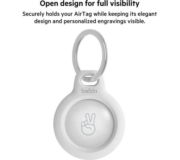 Belkin Secure Holder with Key Ring for AirTag - White - Image 2