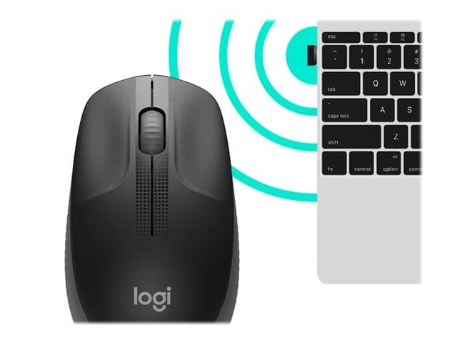 Logitech M190 Full-Size Wireless Mouse - Charcoal (910-005905) - Image 8