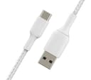 Belkin Braided USB-C to USB-A Cable 3m White thumbnail 1