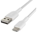 Belkin Braided USB-C to USB-A Cable 3m White thumbnail 2