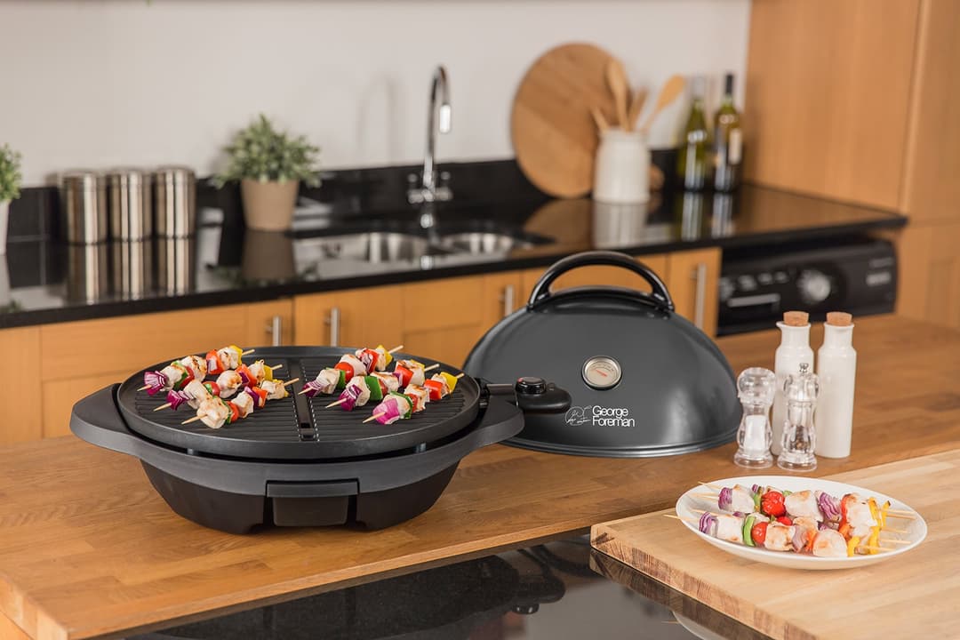 George Foreman Universal-Grill 22460-56 Outdoor Electric Barbecue - Black - Image 2