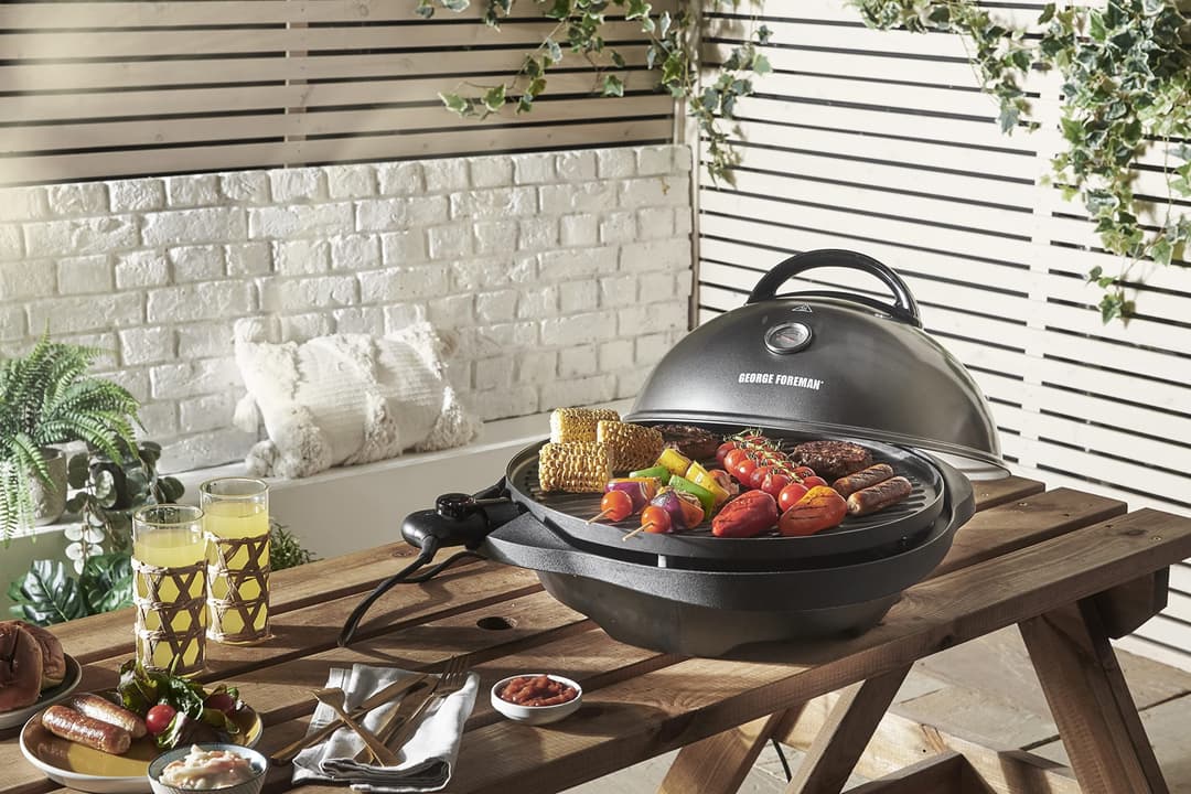 George Foreman Universal-Grill 22460-56 Outdoor Electric Barbecue - Black - Image 5