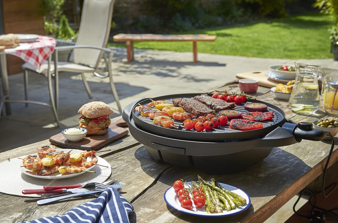 George Foreman Universal-Grill 22460-56 Outdoor Electric Barbecue - Black - Image 6
