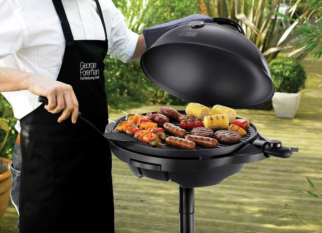 George Foreman Universal-Grill 22460-56 Outdoor Electric Barbecue - Black - Image 7