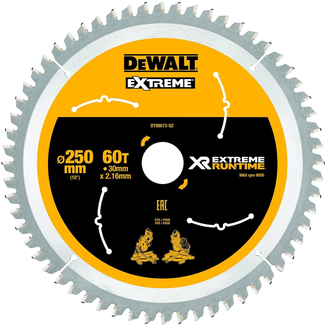 DEWALT DEWDT99573QZ Mitre Saw Blade - Black/Yellow - Image 1