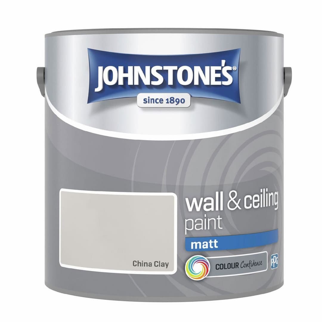 Johnstone's Wall & Ceiling Matt Paint - China Clay - 2.5L - Image 2