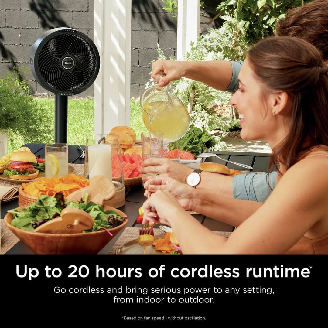 Shark FlexBreeze FA220UK 12 in 1 High Velocity Hybrid Corded Cordless Fan - Black - Image 3