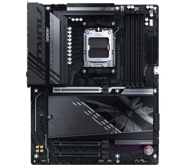 GIGABYTE B850 AORUS ELITE WIFI7 ATX Motherboard - Socket AM5, AMD B850 Chipset, 4x DDR5 up to 8200MHz (O.C.), PCIe 5.0, 3x M.2, 4x SATA 6Gb/s, 2.5GbE LAN, Wi-Fi 7