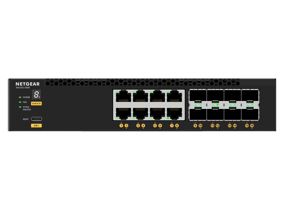 NETGEAR M4350-8X8F Managed L3 10G Ethernet (100/1000/10000) 1U Black - Image 4