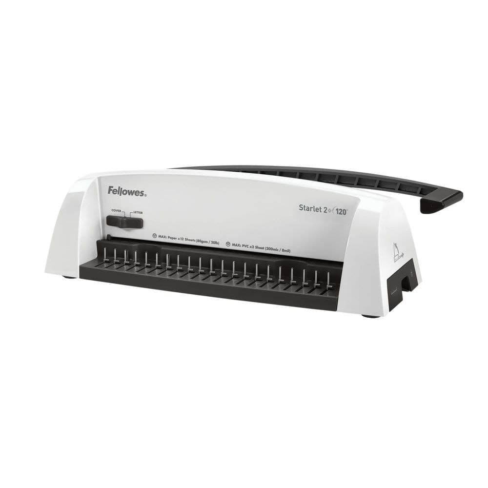 Fellowes Starlet 2+ A4 Manual Comb Binder 12 Sheet Punch 120 Sheet Capacity 16mm Comb - Image 1