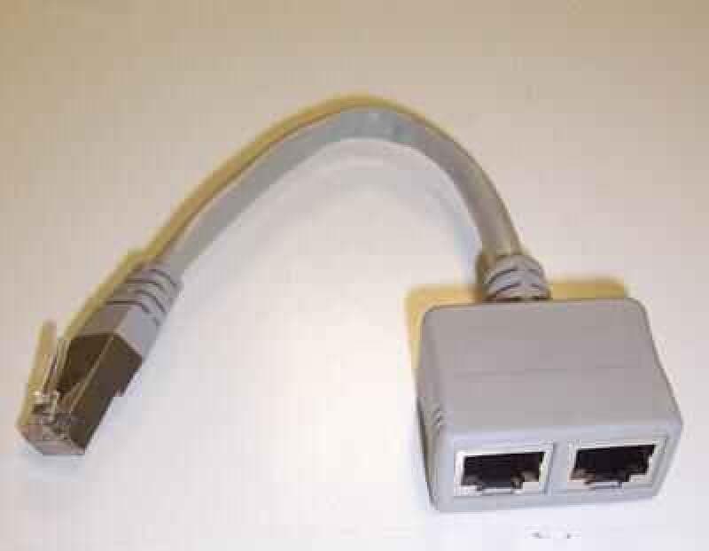 PRO SIGNAL - Economizador de cable Ethernet Cat5 STP RJ45 macho a 2 conectores hembra - Image 1