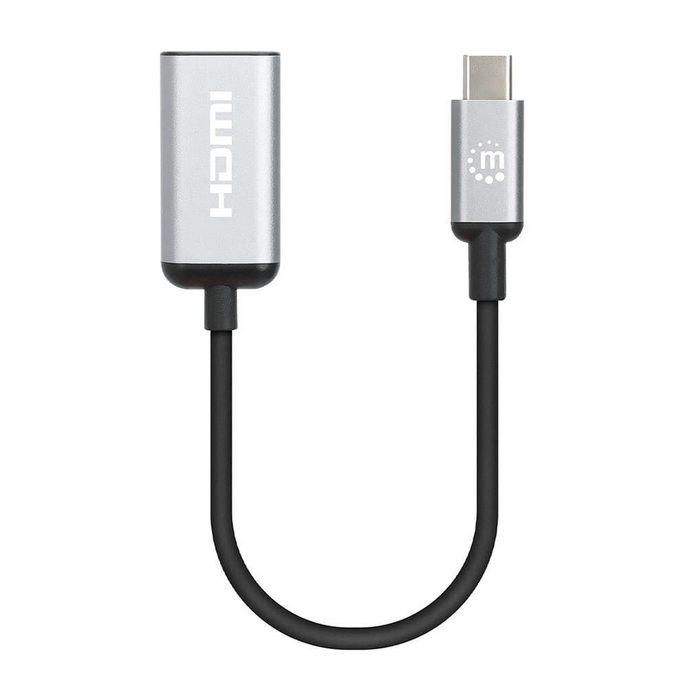 Manhattan USB-C to HDMI Adapter, 4K@60Hz, USB 3.2, 15cm, Black (153706)