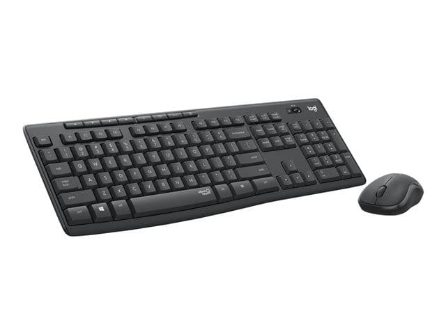 Logitech MK295 Silent Wireless Keyboard Mouse Set Black - UK QWERTY Layout - Image 1