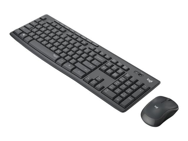 Logitech MK295 Silent Wireless Keyboard Mouse Set Black - UK QWERTY Layout - Image 3