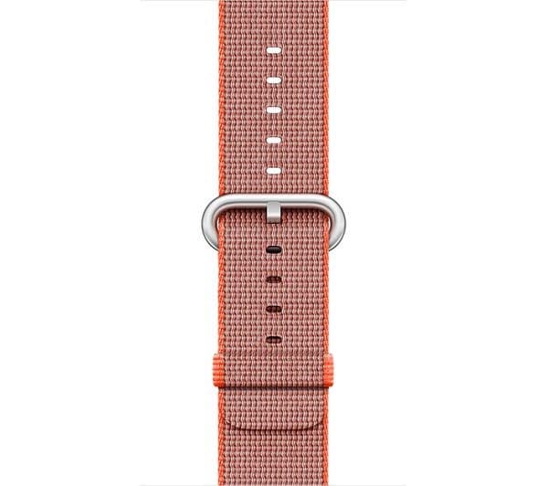 APPLE Watch 42 mm Space Orange & Anthracite Woven Nylon Band - Image 1
