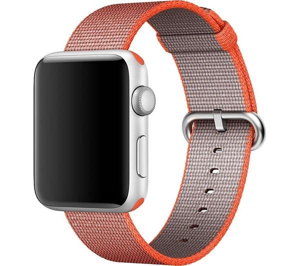APPLE Watch 42 mm Space Orange & Anthracite Woven Nylon Band - Image 2