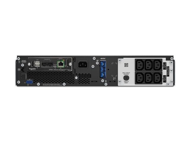APC Smart-UPS SRT 1000VA RM SRT1000RMXLI - On-Line UPS 1000VA/1000W, 230V, 2U Rackmount, 6x IEC C13, SmartSlot, Extended Runtime, Rail Kit, Black - Image 3