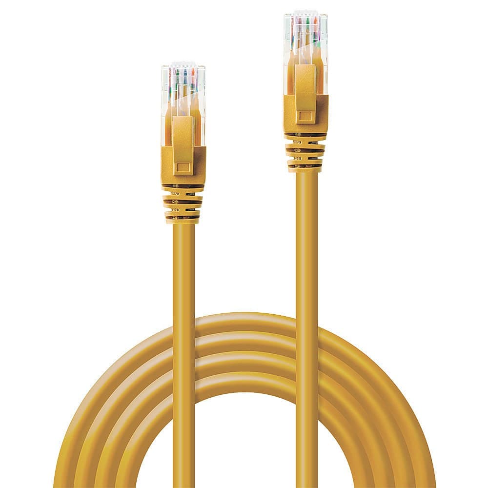 Lindy 0.3m Cat.6 U/UTP Ethernet Cable, Yellow - Image 3