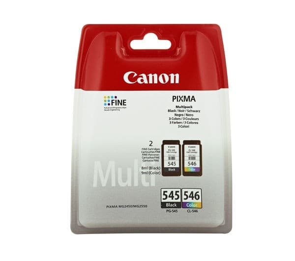 CANON PG-545/CL-546 Tri-colour & Black Ink Cartridges - Twin Pack - Image 1